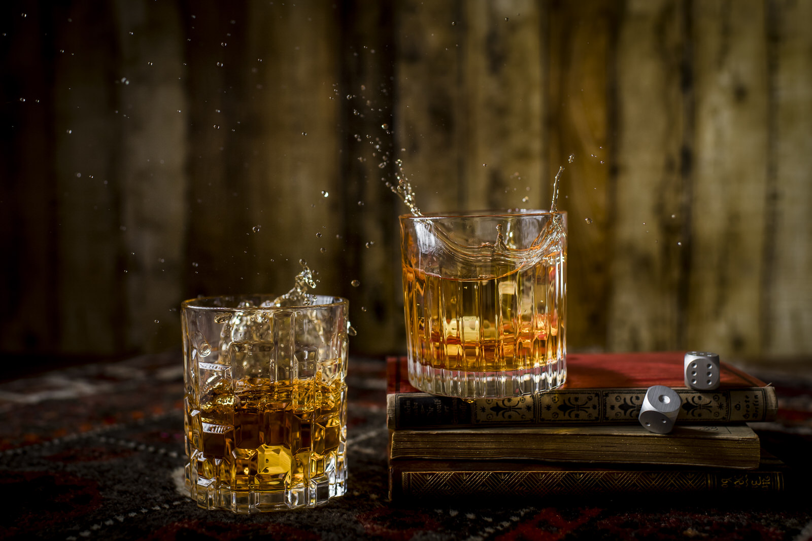whiskeyglazen fotograferen